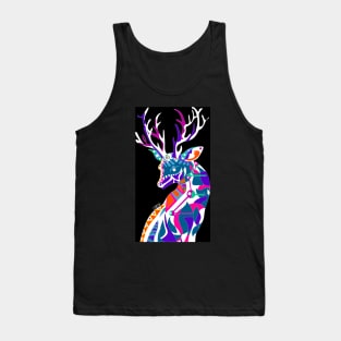 black dear Reindeer ecopop cute mexican pattern of the wild art Tank Top